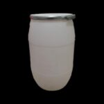 بشکه 100 لیتری پلاستیکی مواد نو (ضخیم و ساده و آبی و سفید) - Image 4